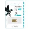 USB флеш накопичувач Wibrand 8GB Hawk Gold USB 2.0 (WI2.0/HA8M1G) зображення 2