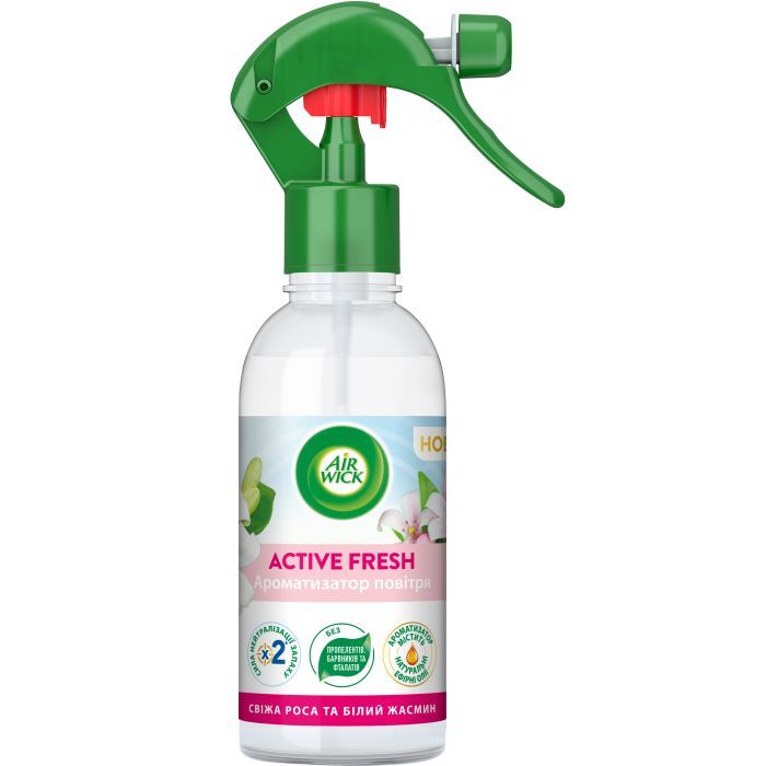 Освежитель воздуха Air Wick Active Fresh Свежая роса и белый жасмин 237 мл (4820232970904)