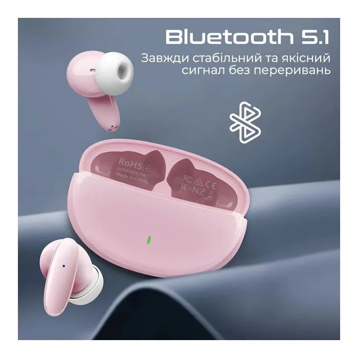 Наушники Promate Lush Pink (lush.pink) изображение 3
