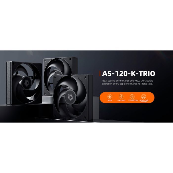 Кулер до корпусу ID-Cooling Вентилятор ID-Cooling AS-120-K Trio (AS-120-K TRIO) зображення 9