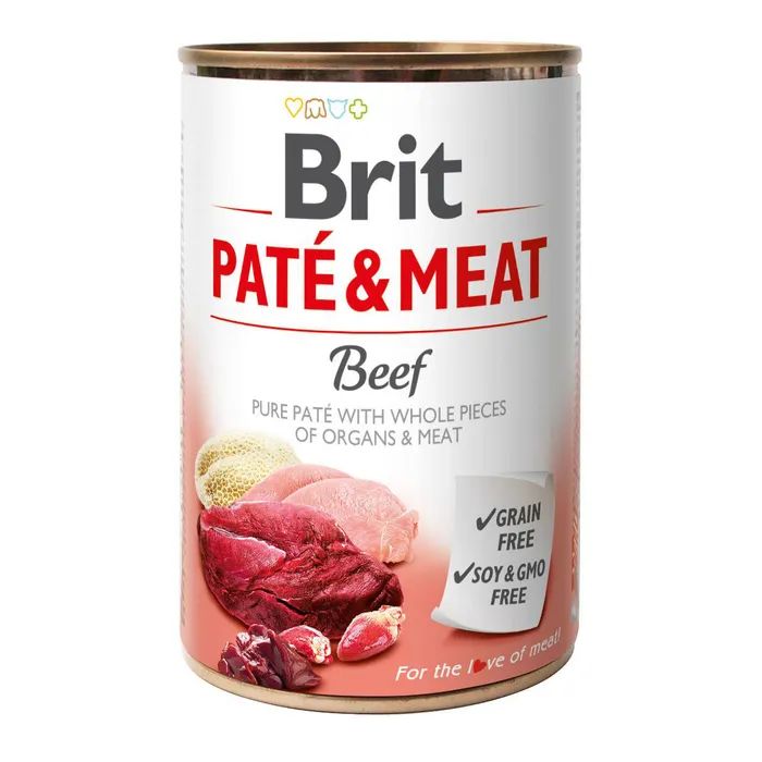 Вологий корм для собак Brit Care Pate and Meat з яловичиною (8595602557400)