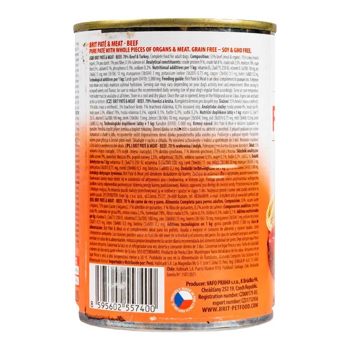 Вологий корм для собак Brit Care Pate and Meat з яловичиною (8595602557400) зображення 2