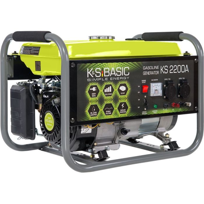 Генератор Konner&Sohnen KSB 2200A, 230В, 2.0kW, ручной стартер, 33.2кг (KSB2200A) изображение 2