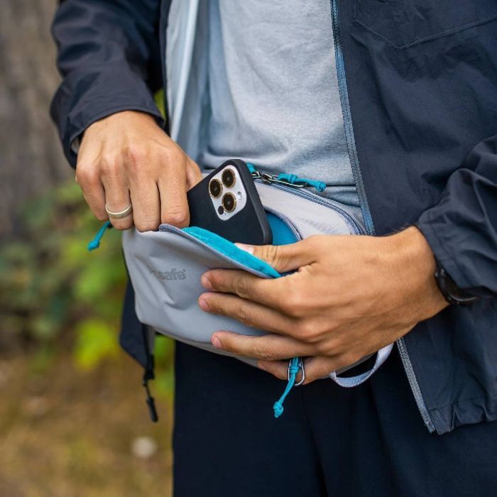 Сумка-бананка Pacsafe Eco Anti-Theft Waist Pack сірий/чорний (41104145) изображение 8