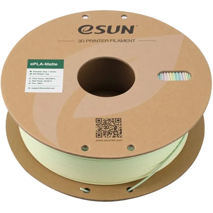 Пластик для 3D-принтера eSUN ePLA-Matte 1кг, 1.75мм, rainbow (EPLA-MATTE-P175RBA1) зображення 2
