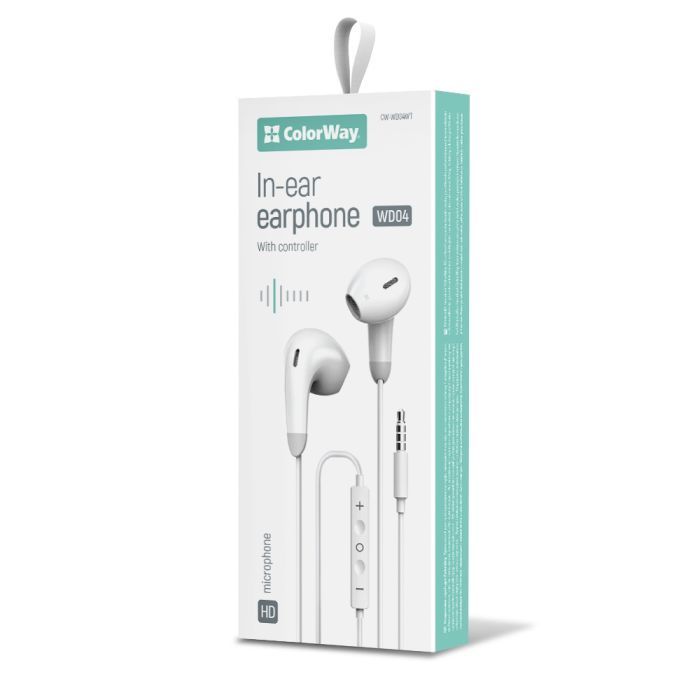 Навушники ColorWay 3.5 mm Wired Earphone Sound Wave Black (CW-WD04BK) зображення 2