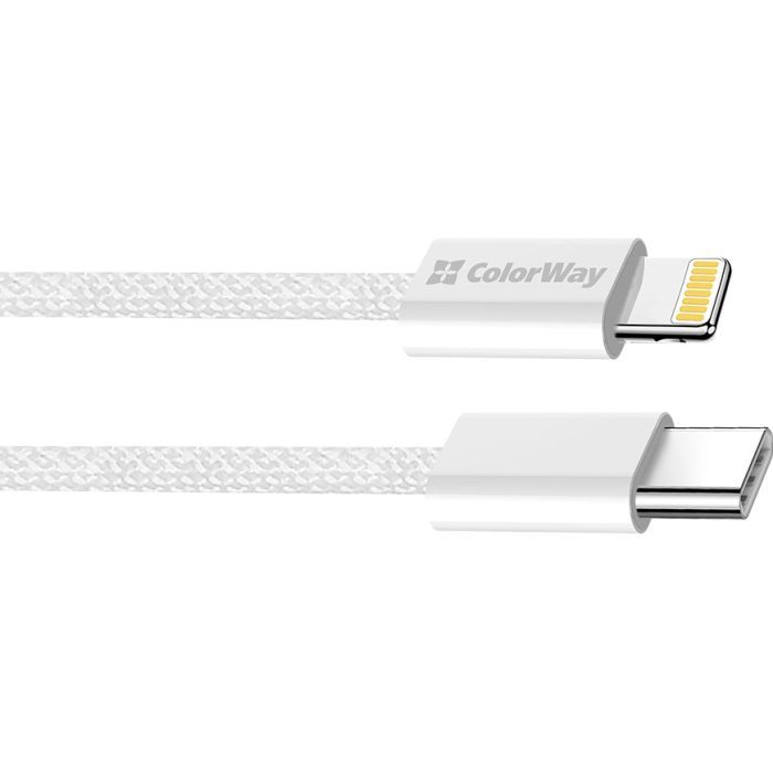 Дата кабель USB-C to Lightning 1.0m 27W pink ColorWay (CW-CBPDCL061-P) зображення 3