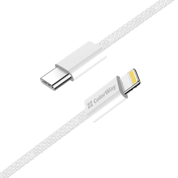 Дата кабель USB-C to Lightning 1.0m 27W pink ColorWay (CW-CBPDCL061-P) зображення 5