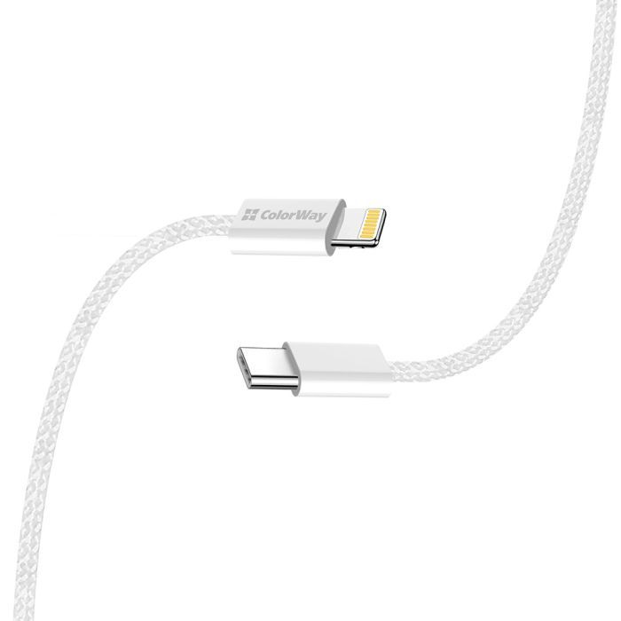 Дата кабель USB-C to Lightning 1.0m 27W pink ColorWay (CW-CBPDCL061-P) зображення 6