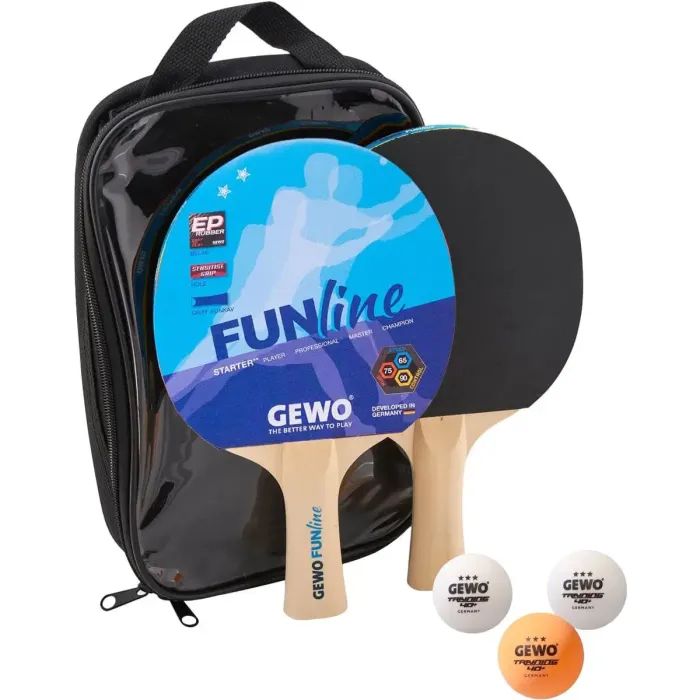 Комплект для настільного тенісу Gewo Double-Fun 2 Bats 3 Balls (96960000) (931053) зображення 2