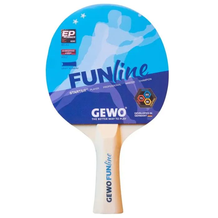 Комплект для настільного тенісу Gewo Double-Fun 2 Bats 3 Balls (96960000) (931053) зображення 3