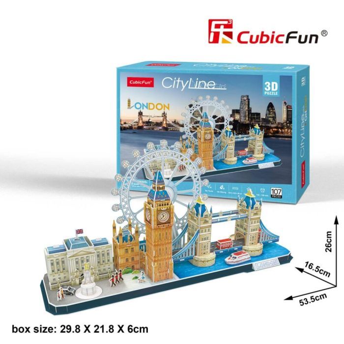 Пазл Cubic Fun Трехмерный пазл CityLine London (MC253h) изображение 11