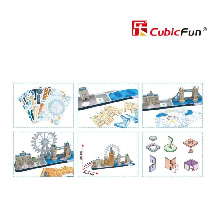 Пазл Cubic Fun Трехмерный пазл CityLine London (MC253h) изображение 4