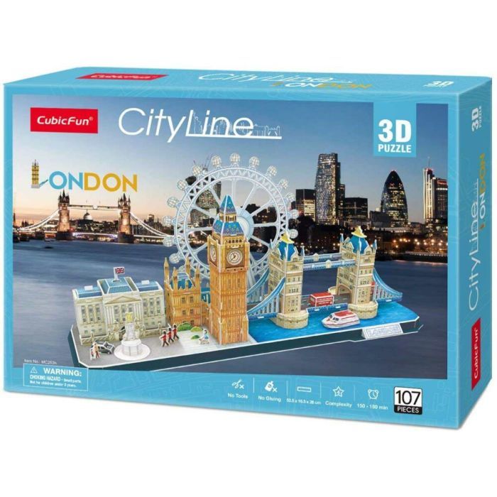 Пазл Cubic Fun Трехмерный пазл CityLine London (MC253h) изображение 9