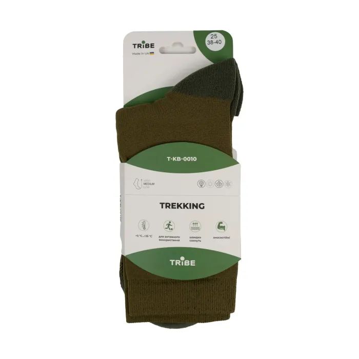 Носки Tribe Trekking olive 41-43 (T-KB-0010-olive-41-43) изображение 11