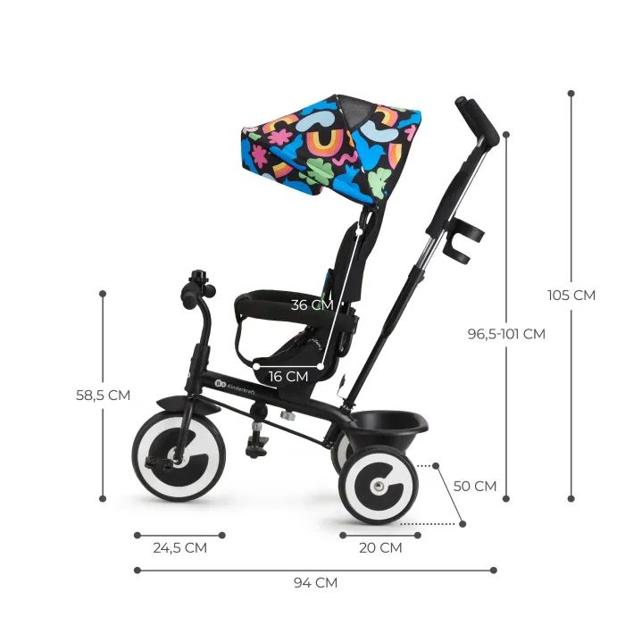 Дитячий велосипед Kinderkraft Aston Happy Shapes (KRASTO00HAP0000) (5902533925643) зображення 6