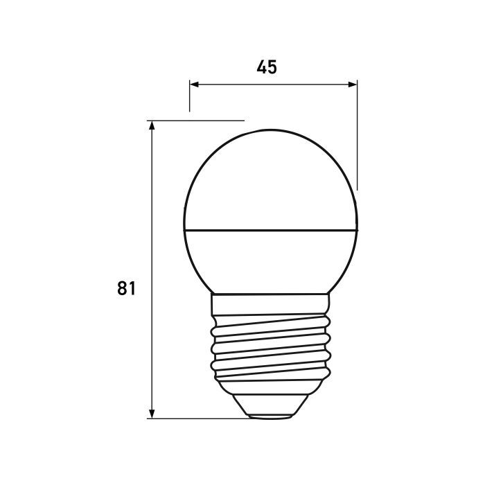 Лампочка Eurolamp LED ECO серия "P" G45 7W 700Lm E27 4000K (LED-G45-07274(P)) зображення 3