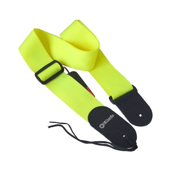 Ремень для гитары DiMarzio Nylon With Leather Ends Neon Green (DD3100NGN) изображение 2