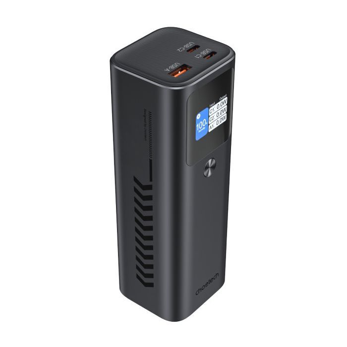 Батарея універсальна Choetech 27000mAh, PD/140W in/out, 2*USB-C/PD5.0, QC3.0/22W, TFT Display (B670-CCGY) зображення 2