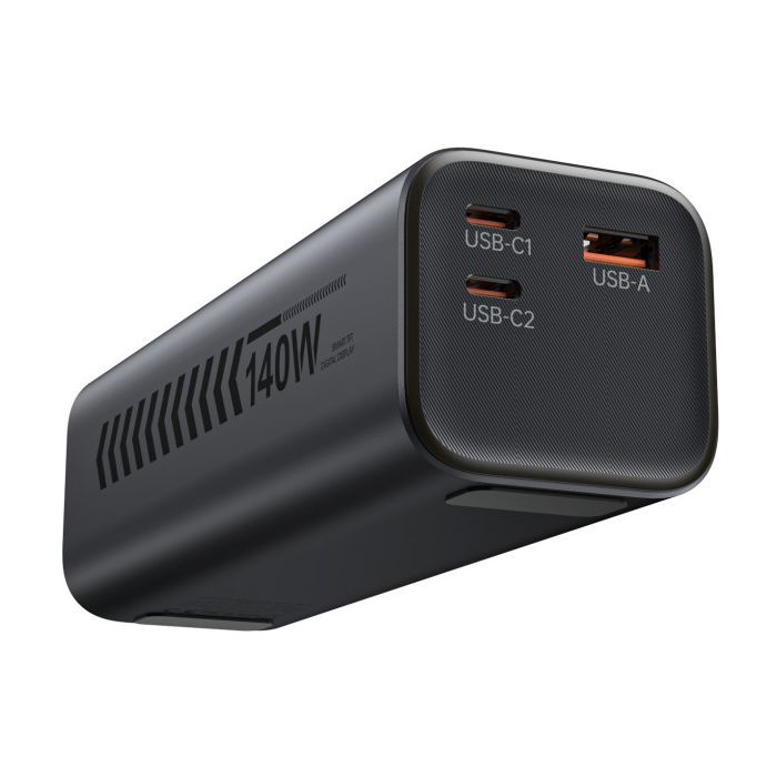 Батарея універсальна Choetech 27000mAh, PD/140W in/out, 2*USB-C/PD5.0, QC3.0/22W, TFT Display (B670-CCGY) зображення 3