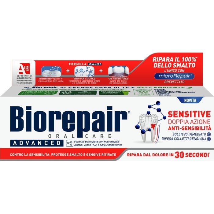 Зубная паста Biorepair Избавление от чувствительности Двойное действие 75 мл (8017331077849)
