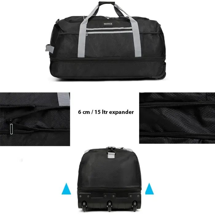Сумка дорожная TravelZ Wheelbag Doubleloader foldable black 80(95)L (603096) (931069) изображение 7