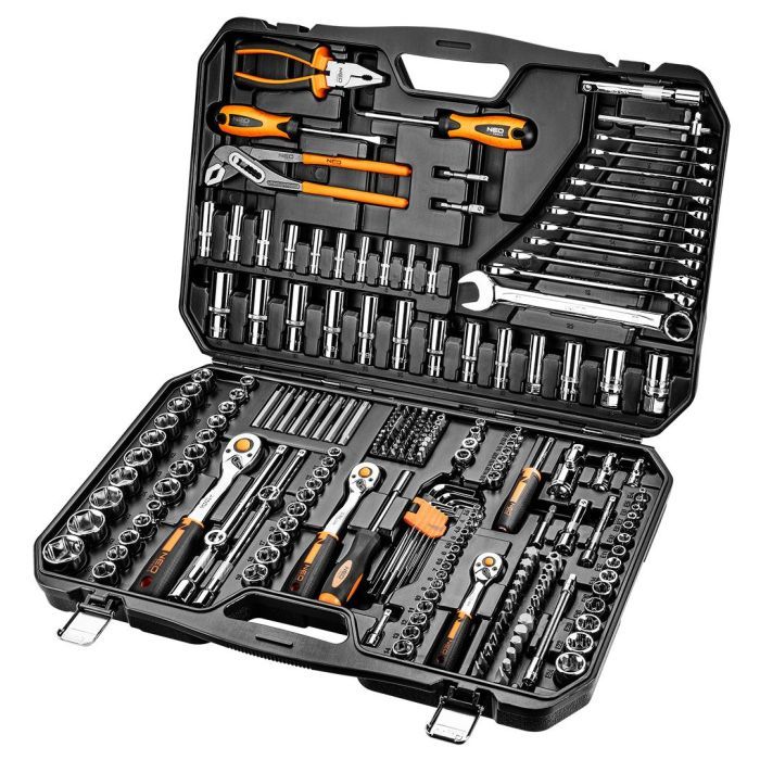 Набор инструментов Neo Tools 233шт, 1/2", 1/4", 3/8", CrV, кейс (10-078) изображение 3