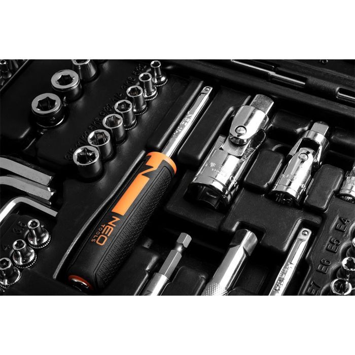 Набор инструментов Neo Tools 233шт, 1/2", 1/4", 3/8", CrV, кейс (10-078) изображение 5