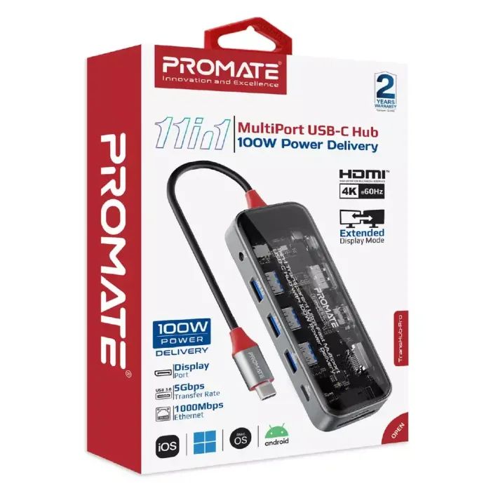 Концентратор Promate USB Hub 11 ports transhub-pro (transhub-pro) изображение 2