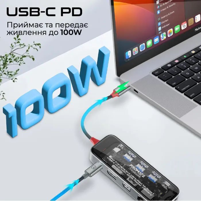 Концентратор Promate USB Hub 11 ports transhub-pro (transhub-pro) изображение 3