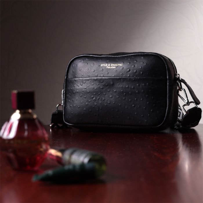 Сумка Vintage Из натуральной кожи Черная (22659) изображение 11