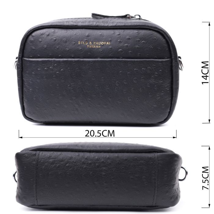 Сумка Vintage Из натуральной кожи Черная (22659) изображение 3