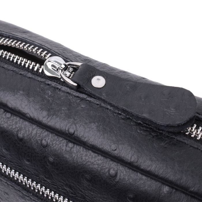 Сумка Vintage Из натуральной кожи Черная (22659) изображение 7