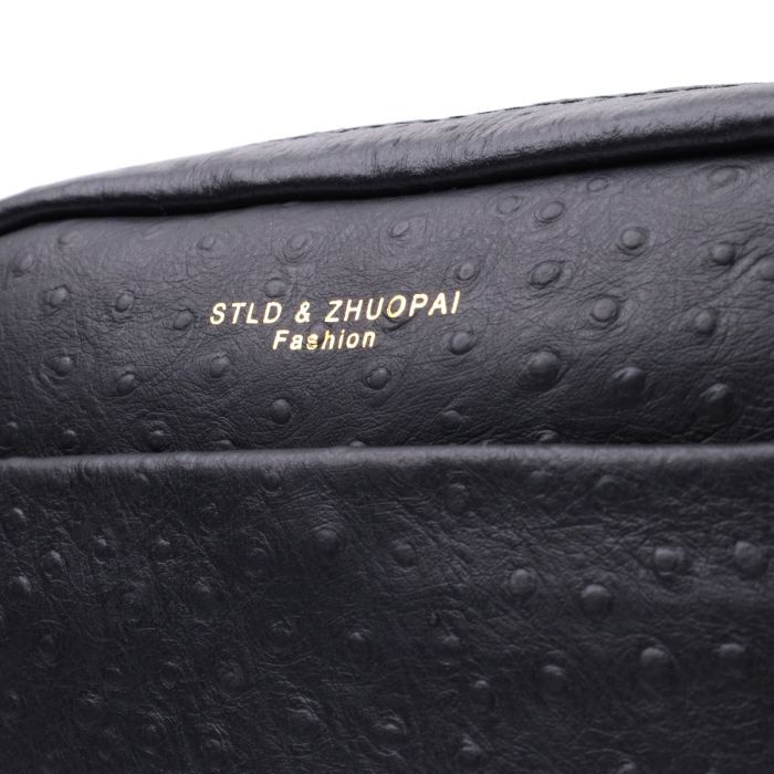 Сумка Vintage Из натуральной кожи Черная (22659) изображение 8