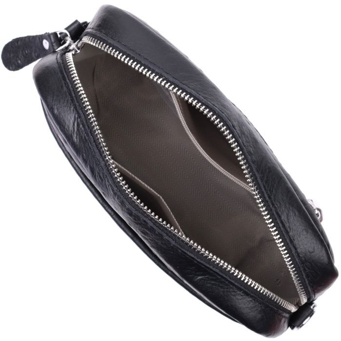 Сумка Vintage Из натуральной кожи Черная (22659) изображение 9