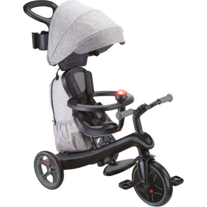 Детский велосипед Globber Explorer trike Deluxe play 4 в 1 чорно-сірий (636-120)