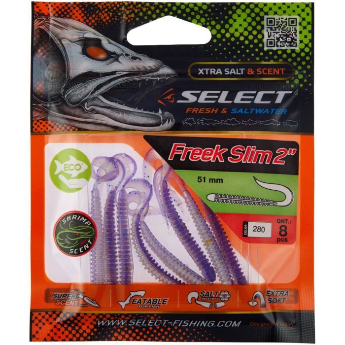 Силікон рибальський Select Freek Slim 2" 006 (8 шт/уп) (1870.41.22) зображення 2