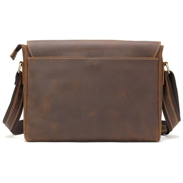 Сумка Vintage Crazy horse Коричневая (14780) изображение 12