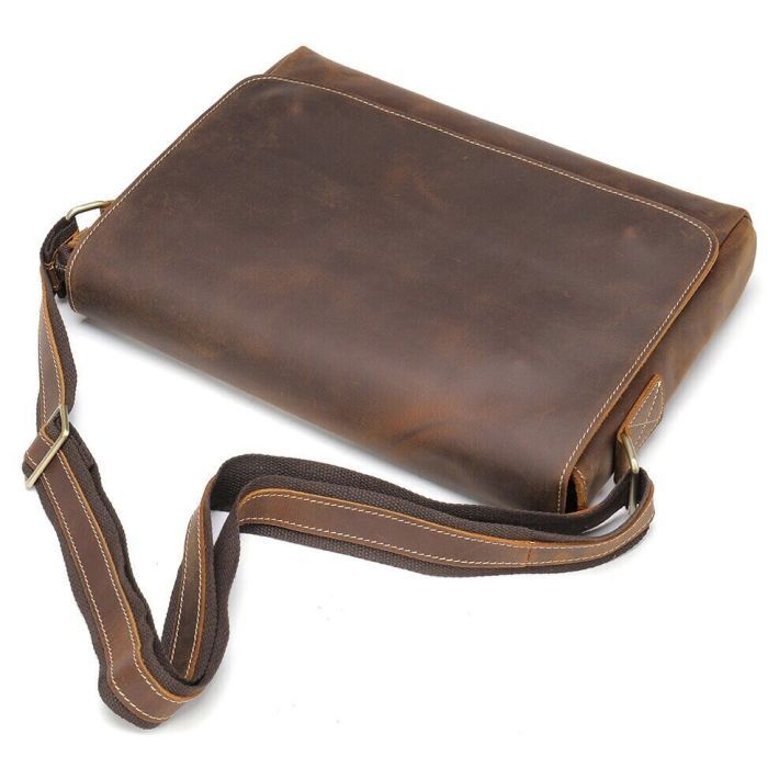 Сумка Vintage Crazy horse Коричневая (14780) изображение 5