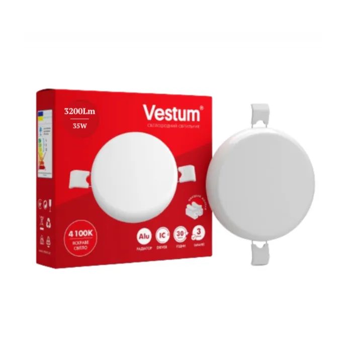Светильник Vestum LED "без рамки" круг 35W 4100K (1-VS-5514)