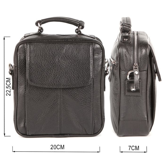 Сумка Shvigel Кожаная Черная (00875) изображение 3