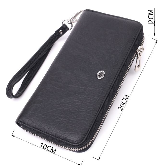 Кошелек ST Leather Из натуральной кожи Черный (22562) изображение 3