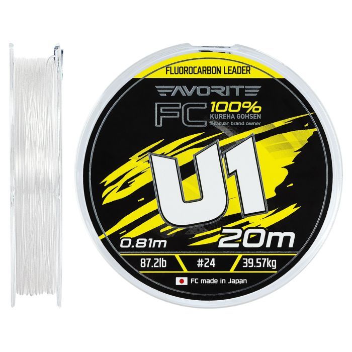 Флюорокарбон Favorite U1 FC 20m 22/0.78mm 81.6lb/37.0kg (1693.12.01)