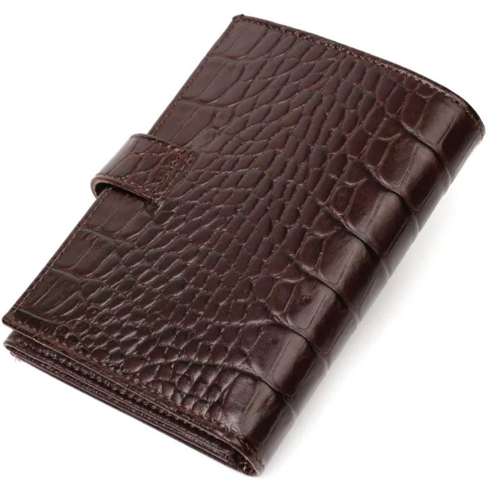 Портмоне Bond Accessories З натуральної шкіри Коричневе (22058) зображення 2