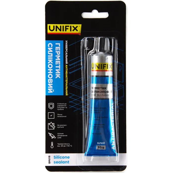 Герметик автомобильный Unifix універсальний (білий) тюбик 50 мл
