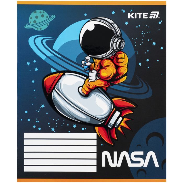 Тетрадь Kite NASA, 12 листов, косая линия (NS25-235) изображение 4