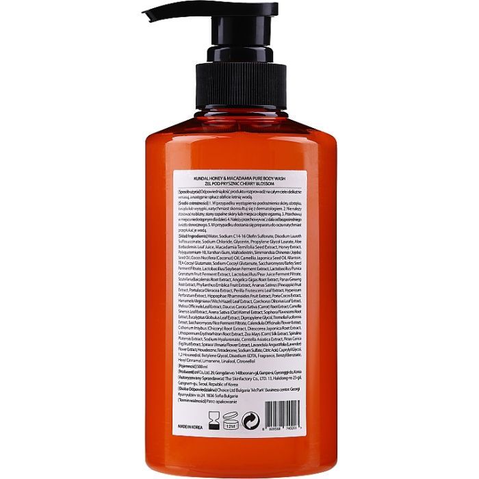 Гель для душу Kundal Honey & Macadamia Body Wash Cherry Blossom 500 мл (8809568740203) зображення 2