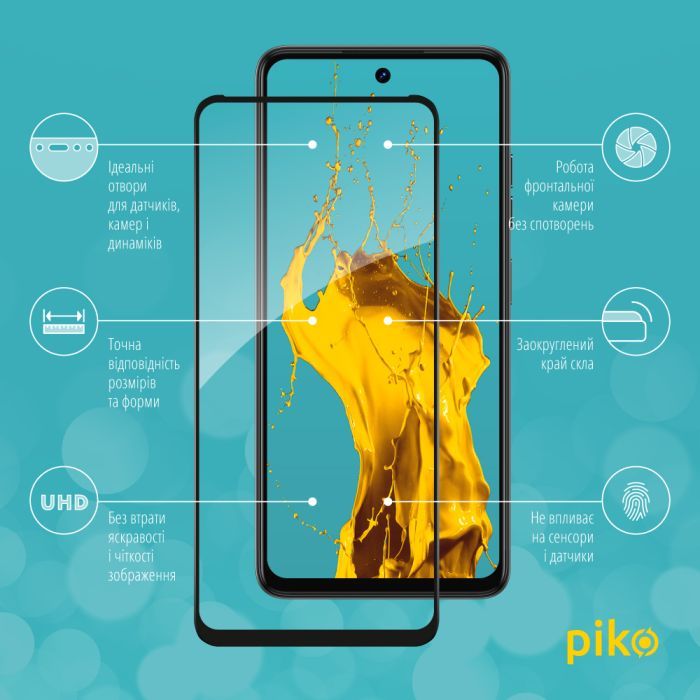 Стекло защитное Piko Full Glue Tecno Spark 20 Black (1283126589010) изображение 2