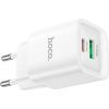 Зарядний пристрій HOCO C147A Charm 1xUSB-C PD20W + 1xUSB QC3.0 White (6942007630276) зображення 5