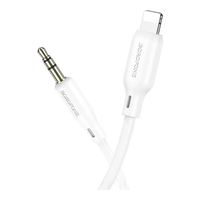Кабель мультимедийный Lightning to 3.5mm M 1.0m white BOROFONE (6941991101052)